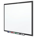 Quartet® Classic Melamine Dry-Erase Whiteboard, Black Aluminum Frame, 8'W x 4'H (S538B)