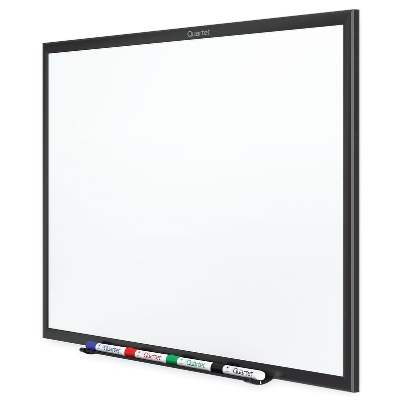 Quartet® Classic Melamine Dry-Erase Whiteboard, Black Aluminum Frame, 8'W x 4'H (S538B)