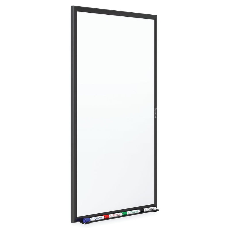 Quartet® Classic Melamine Dry-Erase Whiteboard, Black Aluminum Frame, 8'W x 4'H (S538B)