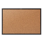 Quartet Classic Cork Bulletin Board, Black Aluminum Frame, 3'H x 4'W (2304B)