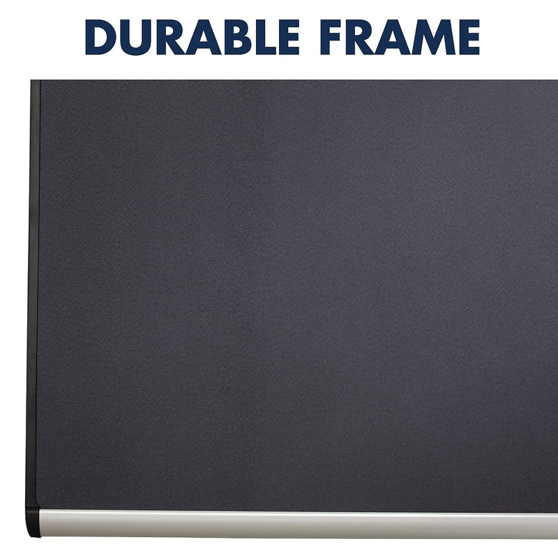 Quartet Prestige Plus Magnetic Fabric Bulletin Board, Aluminum Frame, 3' x 4' (MB544A)