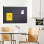 Quartet Prestige Plus Magnetic Fabric Bulletin Board, , 2'H x 3'W, Aluminum Frame (MB543A)