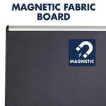 Quartet Prestige Plus Magnetic Fabric Bulletin Board, , 2'H x 3'W, Aluminum Frame (MB543A)