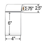 Zebra Z-Perform 1000D Thermal Multipurpose Labels, 4" x 6", White, 105 Labels/Roll, 36 Rolls (LD-R4AW5B)