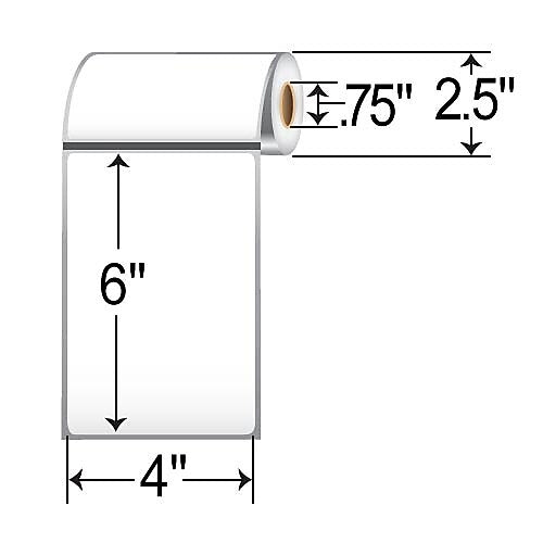 Zebra Z-Perform 1000D Thermal Multipurpose Labels, 4" x 6", White, 105 Labels/Roll, 36 Rolls (LD-R4AW5B)
