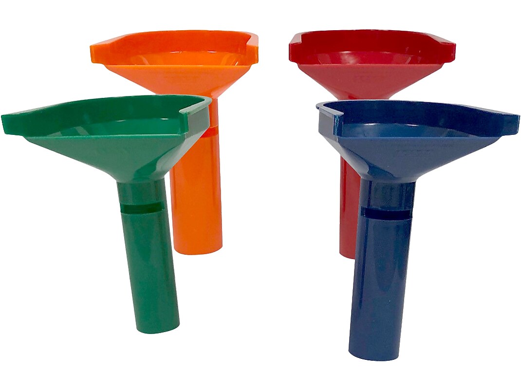 CONTROLTEK Coin Counting Tubes, 1 Compartment, Assorted Colors, 4/Pack (560077)