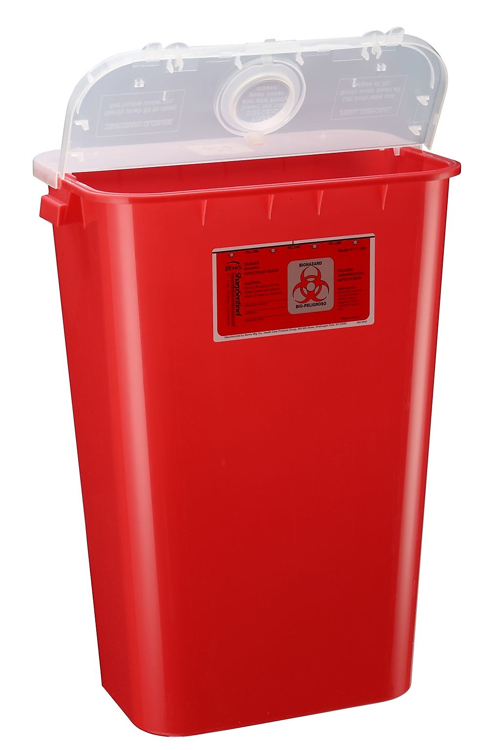 Bemis Sharps Container, 11 Gallon, Red, 6/Pack (111030-6)