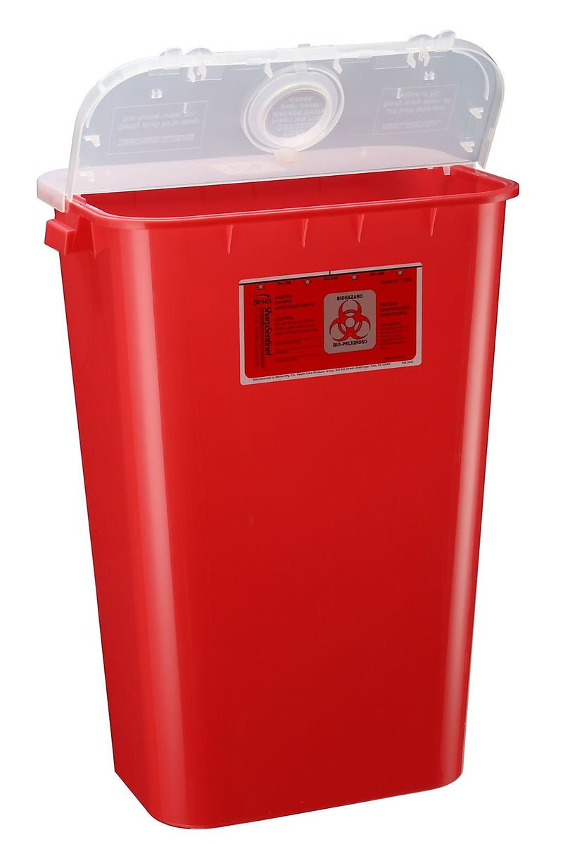 Bemis Sharps Container, 11 Gallon, Red, 6/Pack (111030-6)