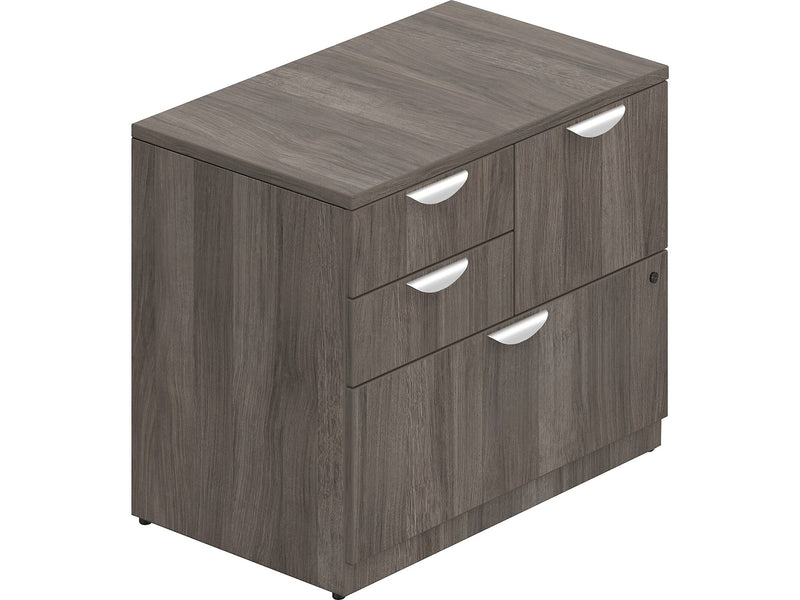 Offices To Go 29.5" Laminate Mixed Storage Unit with Lock with 4 shelves, Artisan Gray (TDSL3622MSF-AGL)