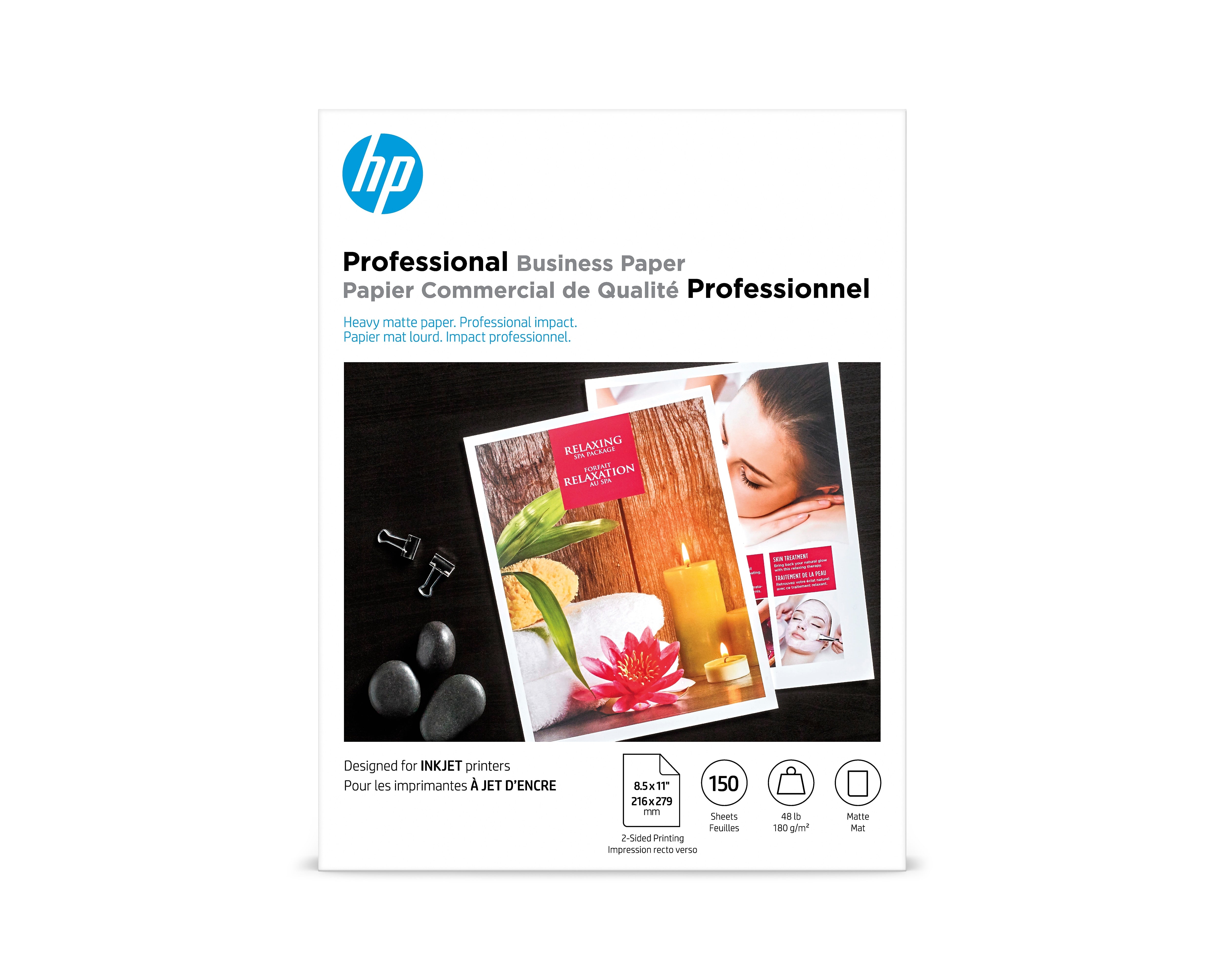HP Professional Matte Business Paper, 8.5" x 11", 150 Sheet/Pack (CH016A)
