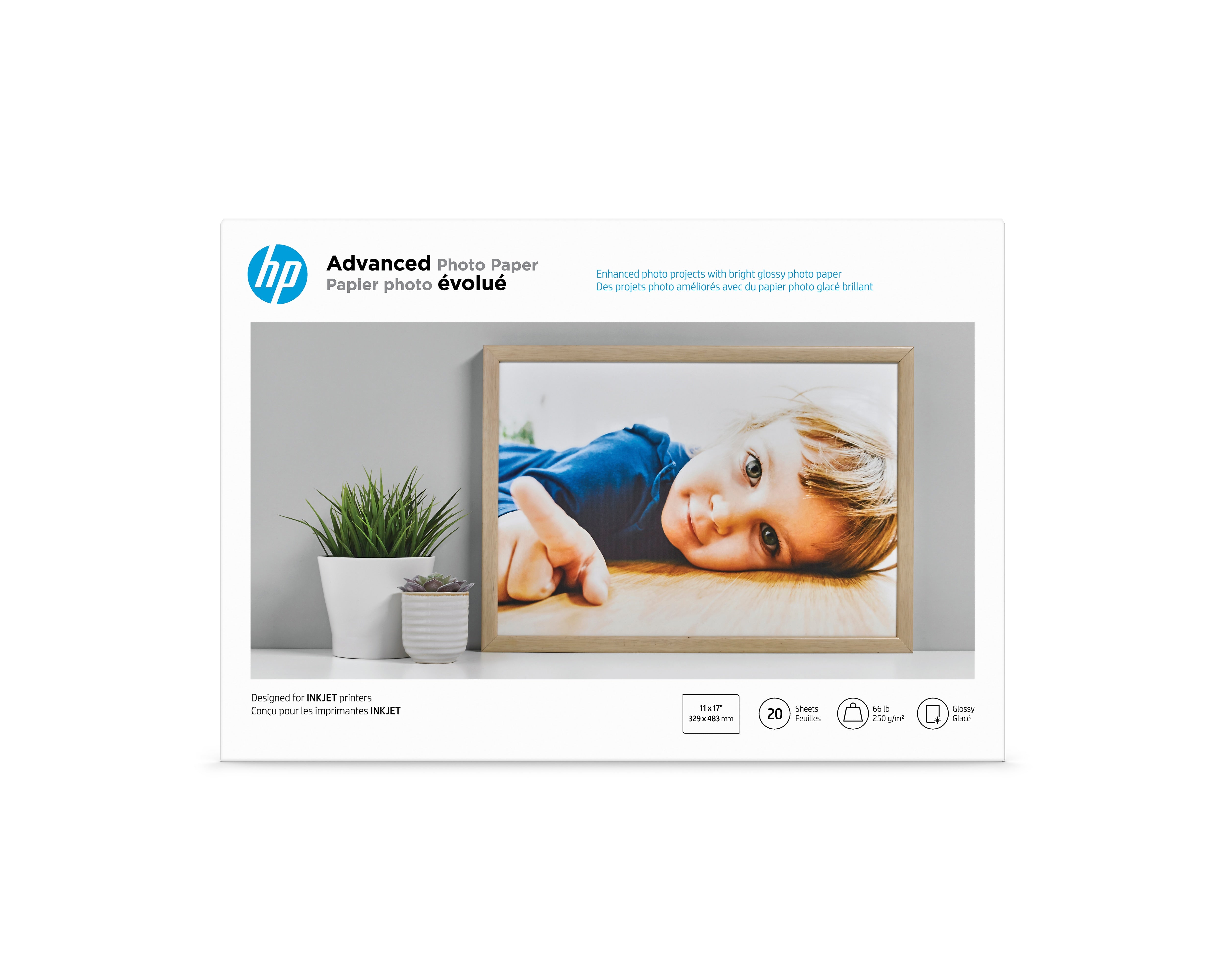 HP Advanced Glossy Photo Paper, 13" x 19", 20 Sheet/Pack/Packs (CR696A)