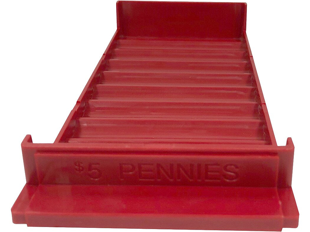 CONTROLTEK Coin Tray, 10 Compartments, Red (560560)