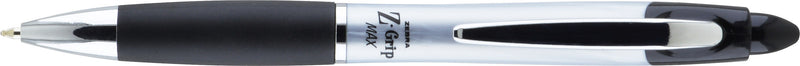 Zebra Z-Grip Max Retractable Ballpoint Pen, Medium Point, 1.0mm, Black Ink, Dozen (22410)