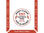 Stop-Painting Superior Mark Electrical Floor Sign Kit, White/Black/Red (IN-40-956)