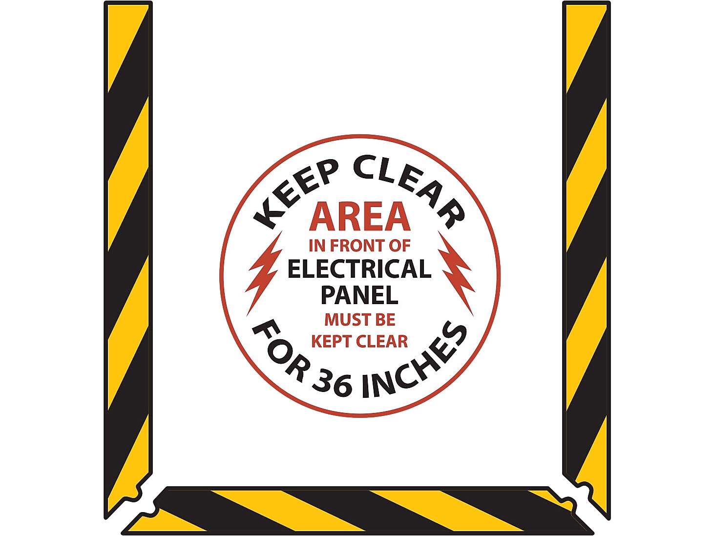 Stop-Painting Superior Mark Electrical Floor Sign Kit, White/Black/Red/Yellow (IN-40-955)