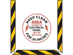 Stop-Painting Superior Mark Electrical Floor Sign Kit, White/Black/Red/Yellow (IN-40-955)