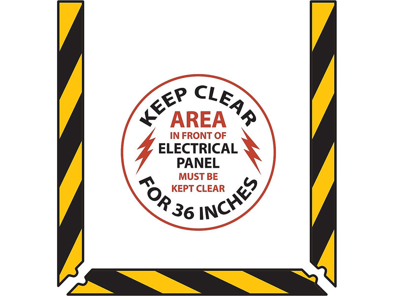 Stop-Painting Superior Mark Electrical Floor Sign Kit, White/Black/Red/Yellow (IN-40-955)