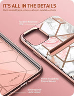 i-Blason Cosmo Wallet Marble Credit Card Case for iPhone 11 Pro Max (11MAX-COSCD-MAR)
