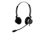 Jabra BIZ 2300 QD Duo Stereo Wired Headset, Over-the-Head, Black (2389-820-109)