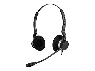 Jabra BIZ 2300 QD Duo Stereo Wired Headset, Over-the-Head, Black (2389-820-109)