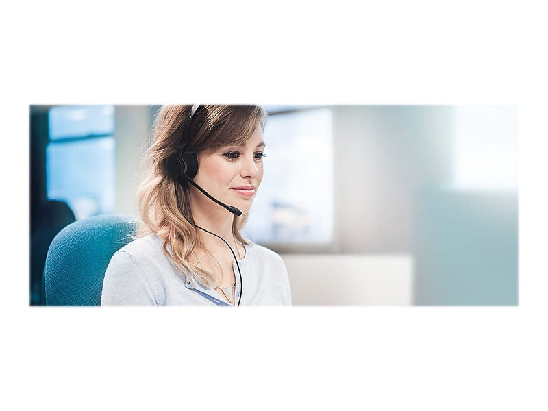 Jabra BIZ 2300 QD Duo Stereo Wired Headset, Over-the-Head, Black (2389-820-109)