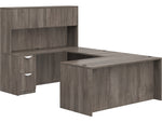 Offices To Go Superior 71" U-Shaped Desk with Hutch, Artisan Gray (TDOTG2-AGL)
