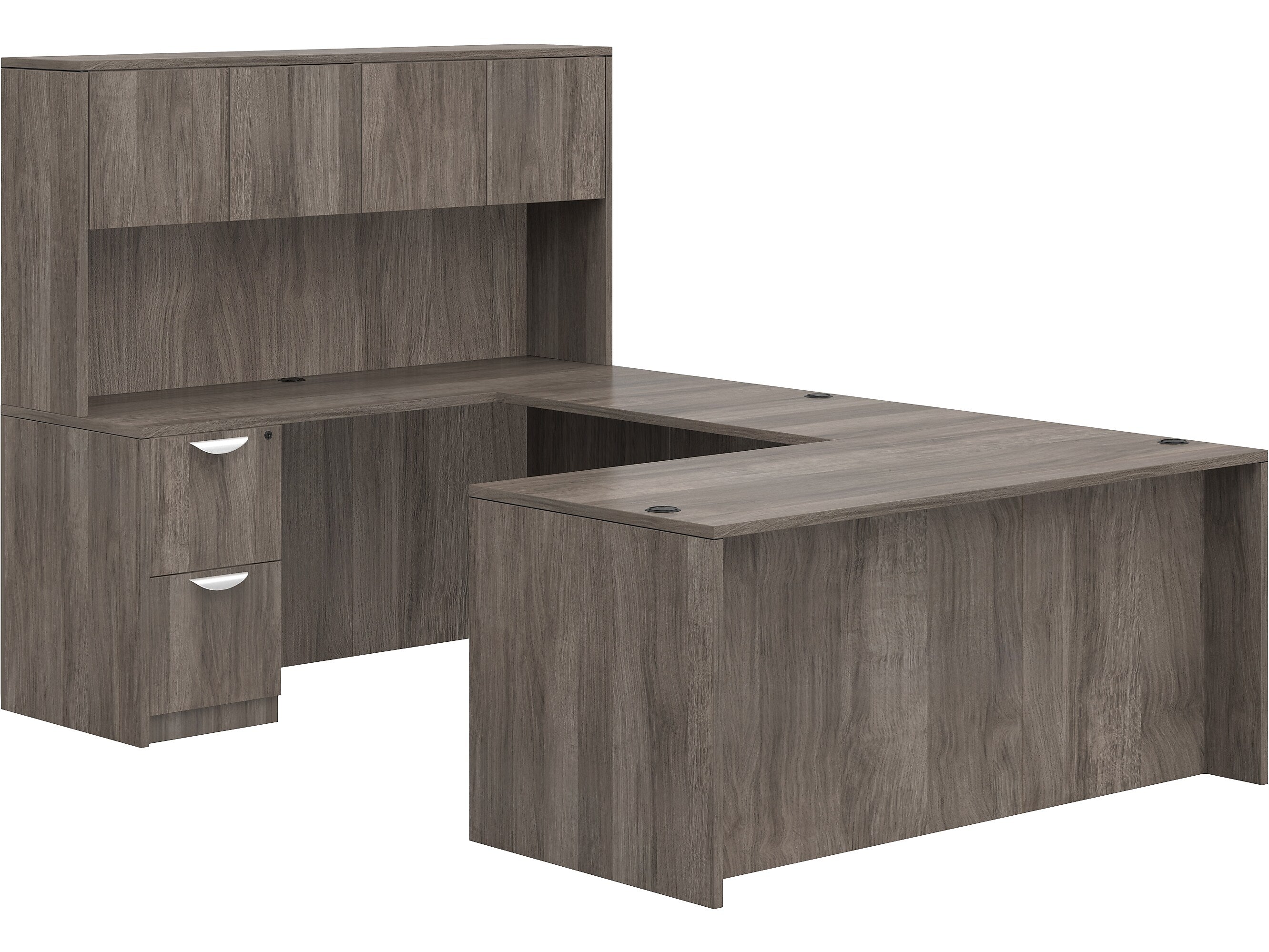 Offices To Go Superior 71" U-Shaped Desk with Hutch, Artisan Gray (TDOTG2-AGL)