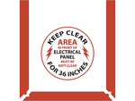 Stop-Painting Superior Mark Electrical Floor Sign Kit, White/Black/Red (IN-40-931)