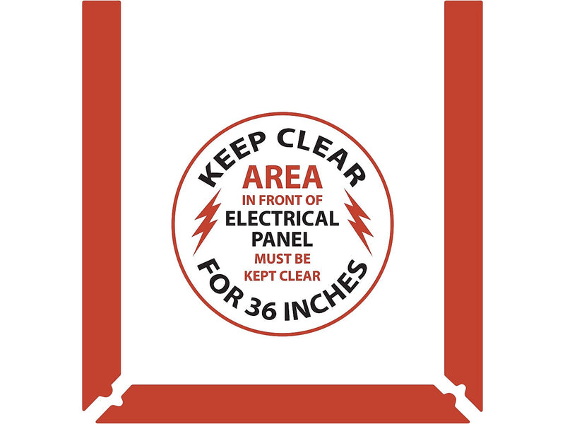 Stop-Painting Superior Mark Electrical Floor Sign Kit, White/Black/Red (IN-40-931)
