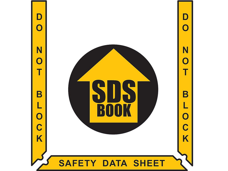 Stop-Painting Superior Mark SDS Book Floor Sign Kit, Black/Yellow (IN-40-939-V)