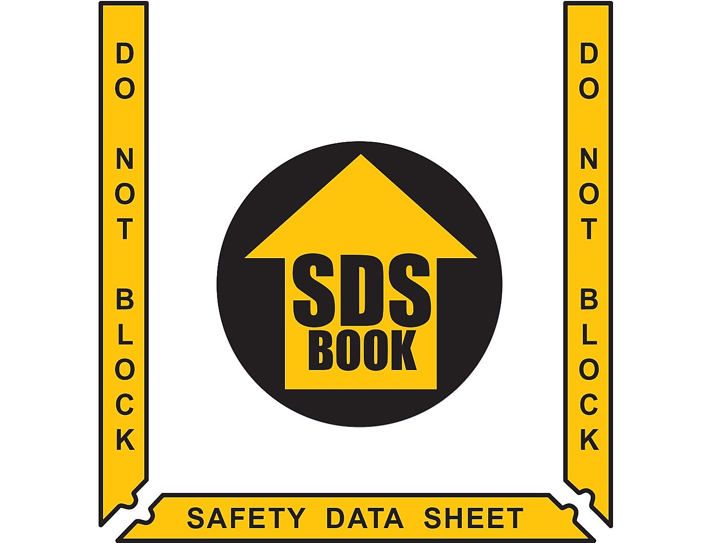 Stop-Painting Superior Mark SDS Book Floor Sign Kit, Black/Yellow (IN-40-939)