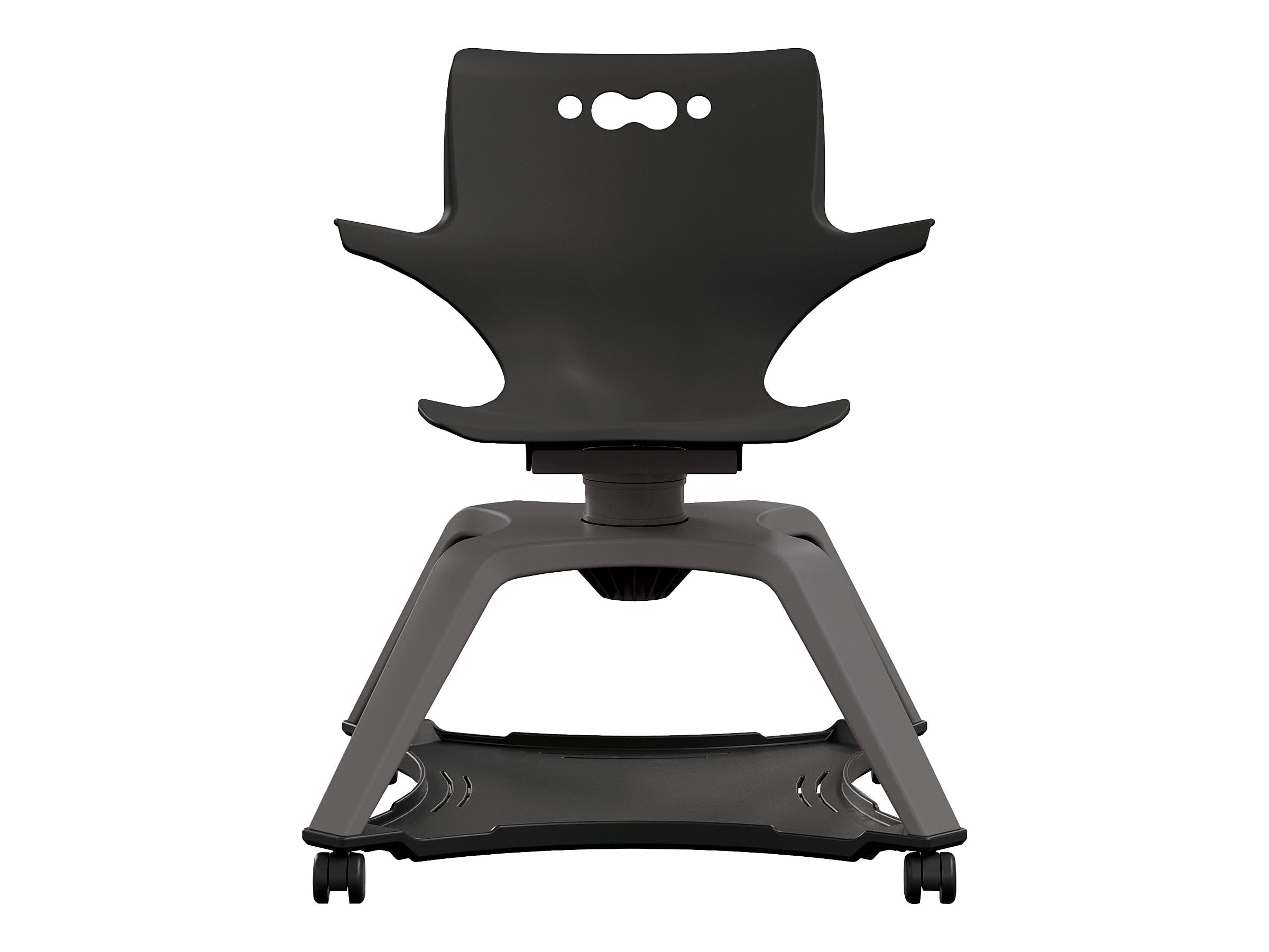 MooreCo Hierarchy Enroll Polypropylene School Chair, Black (54325-Black-WA-NN-SC)