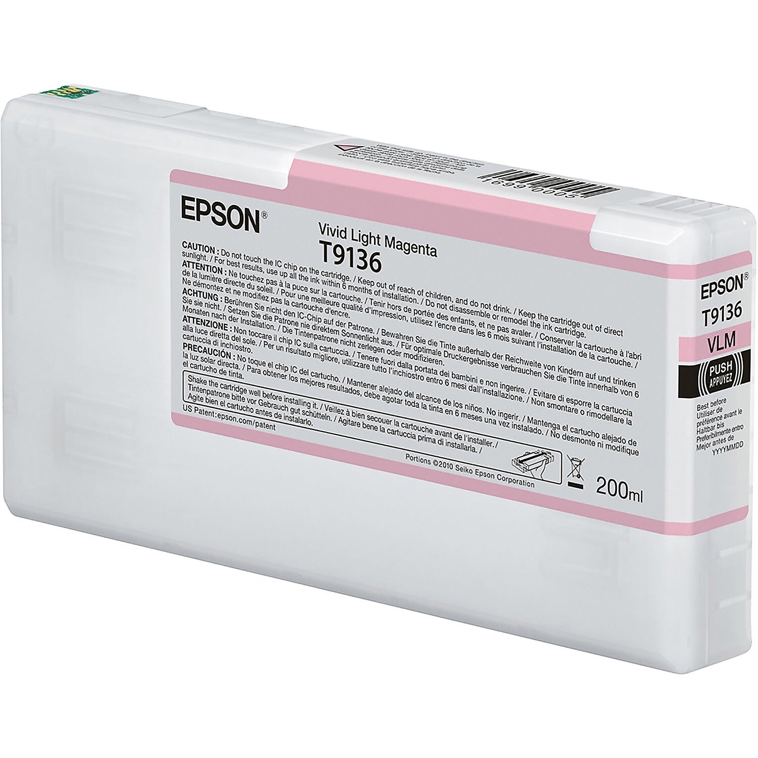 Epson T913 Vivid Light Magenta Standard Yield Ink Cartridge (T913600)