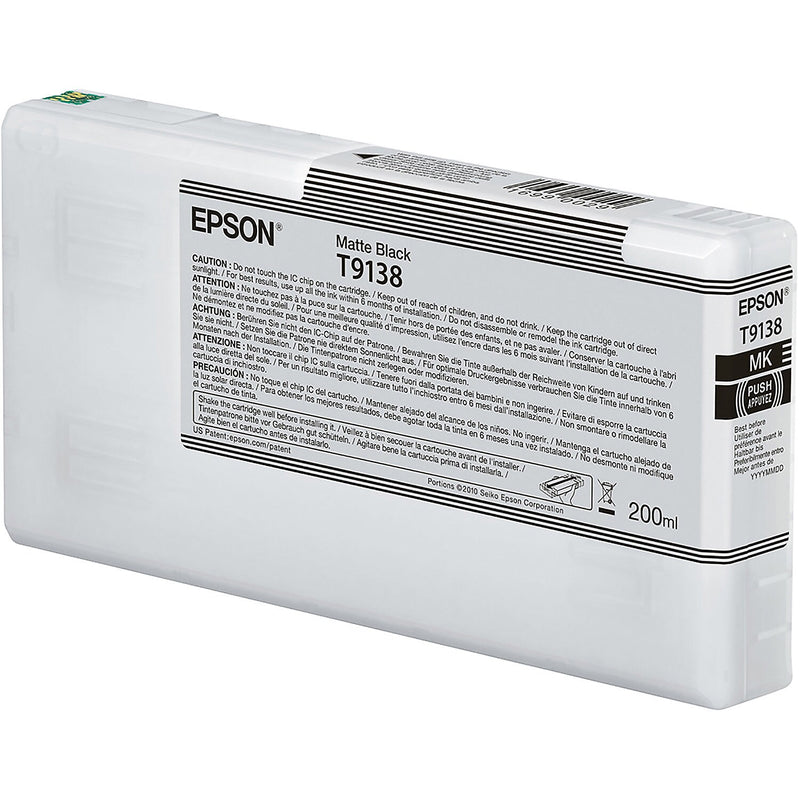 Epson T913 Black Matte Standard Yield Ink Cartridge (T913800)