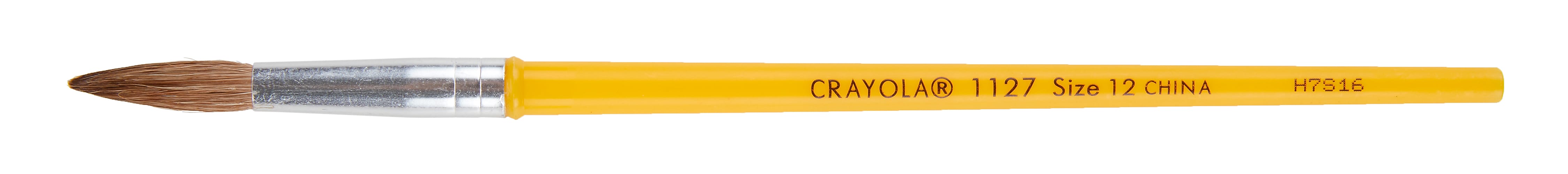 Crayola Watercolor #12 Brush, Yellow, 12/Pack (05-1127)