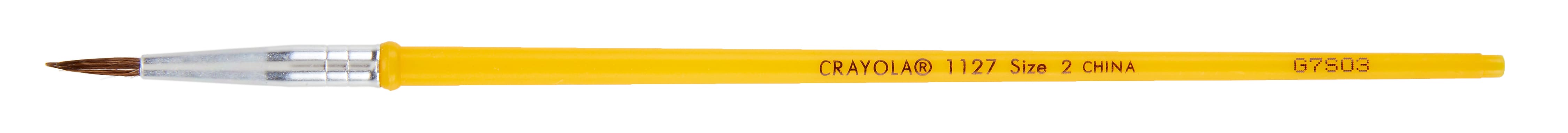 Crayola Watercolor Brush, Yellow, #2, 7/16", 12/Pk (05-1127-002)