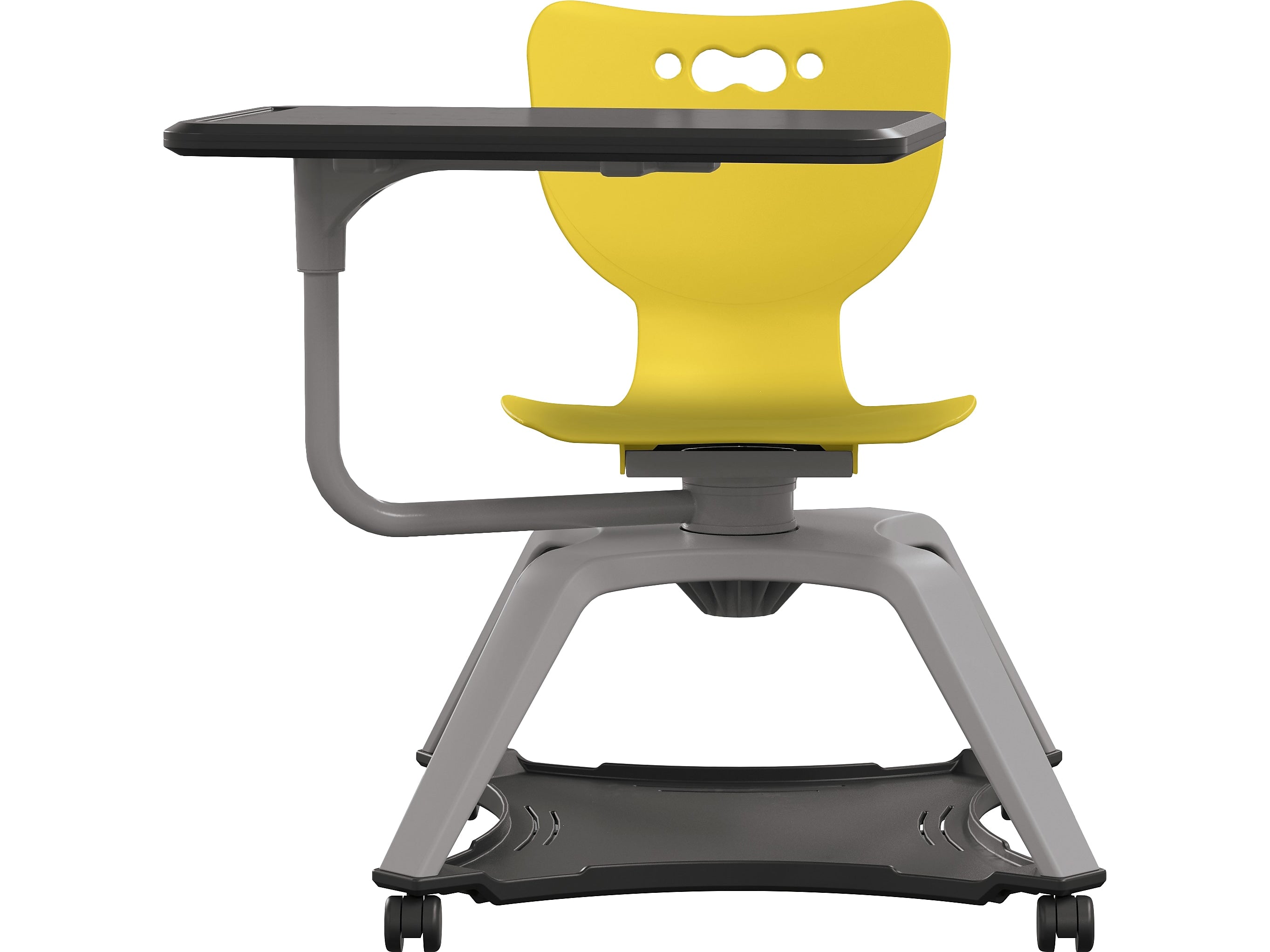 MooreCo Hierarchy Enroll Polypropylene School Chair, Yellow (54325-Yellow-NA-TN-SC)