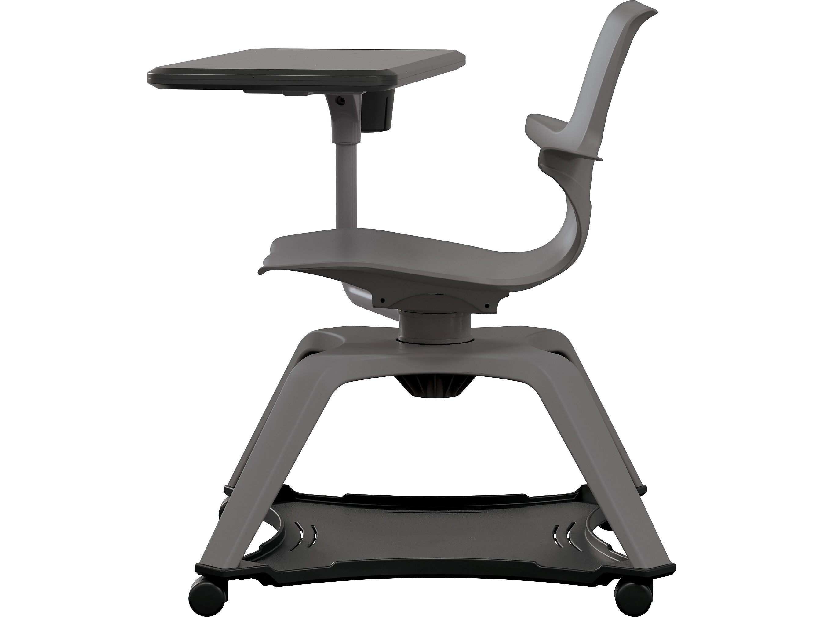 MooreCo Hierarchy Enroll Polypropylene School Chair, Cool Gray (54325-Gray-WA-TC-SC)