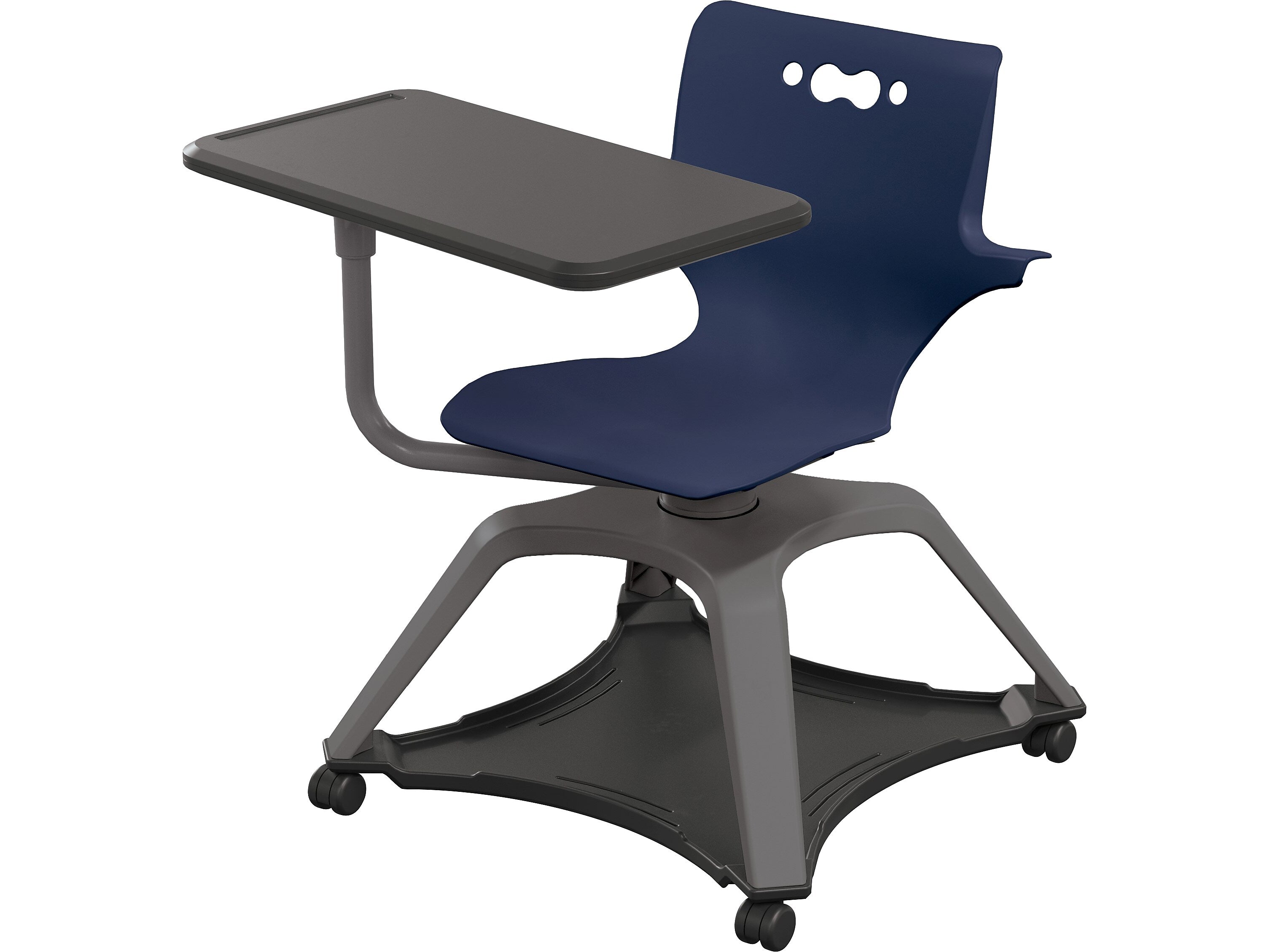 MooreCo Hierarchy Enroll Polypropylene School Chair, Navy (54325-Navy-WA-TN-SC)