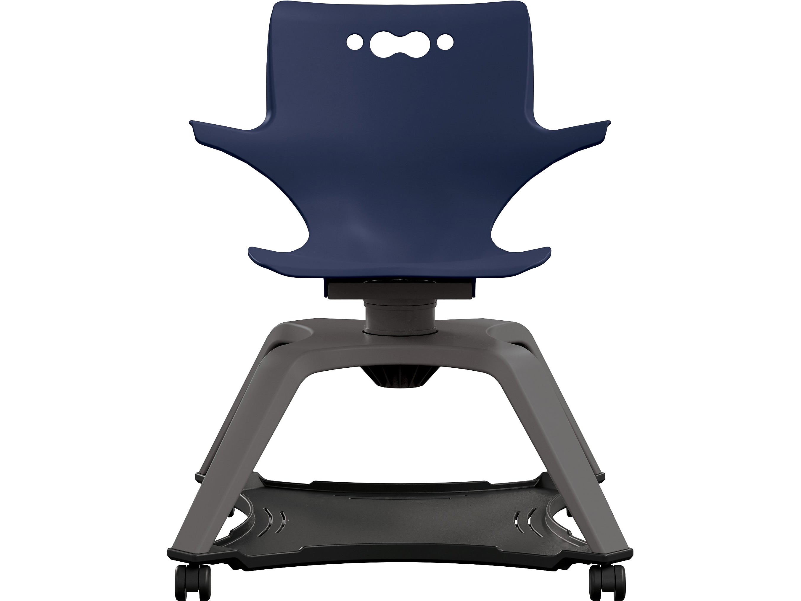 MooreCo Hierarchy Enroll Polypropylene School Chair, Navy (54325-Navy-WA-NN-SC)