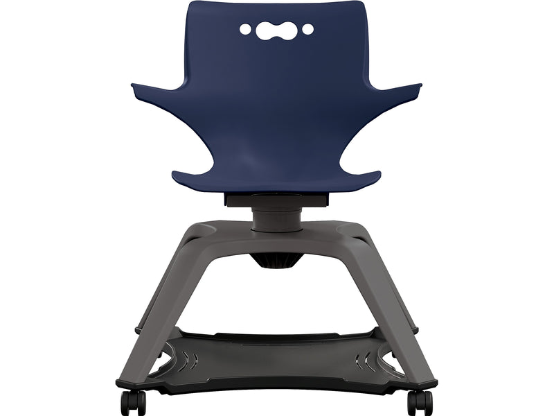 MooreCo Hierarchy Enroll Polypropylene School Chair, Navy (54325-Navy-WA-NN-SC)