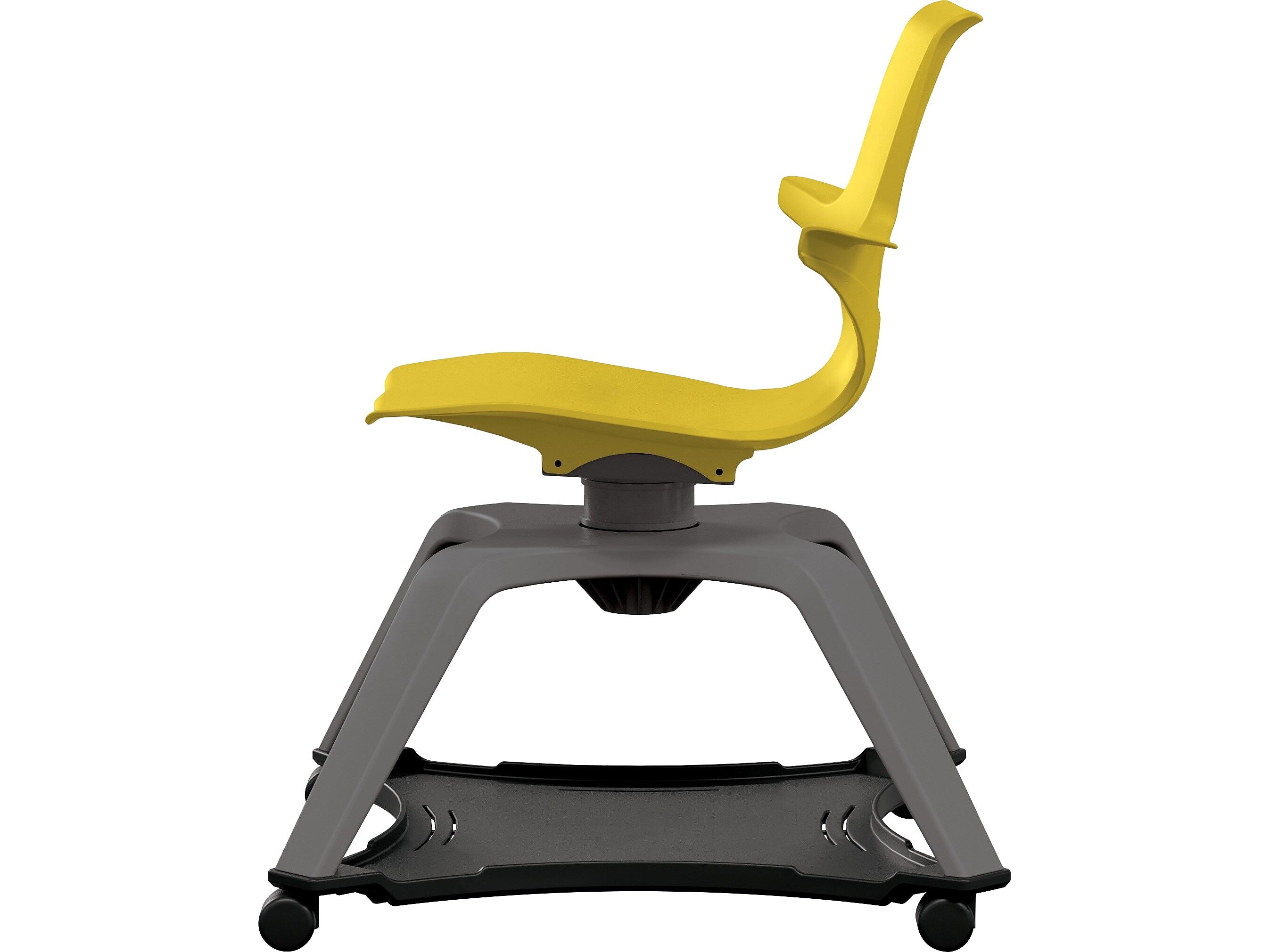 MooreCo Hierarchy Enroll Polypropylene School Chair, Yellow (54325-Yellow-WA-NN-SC)