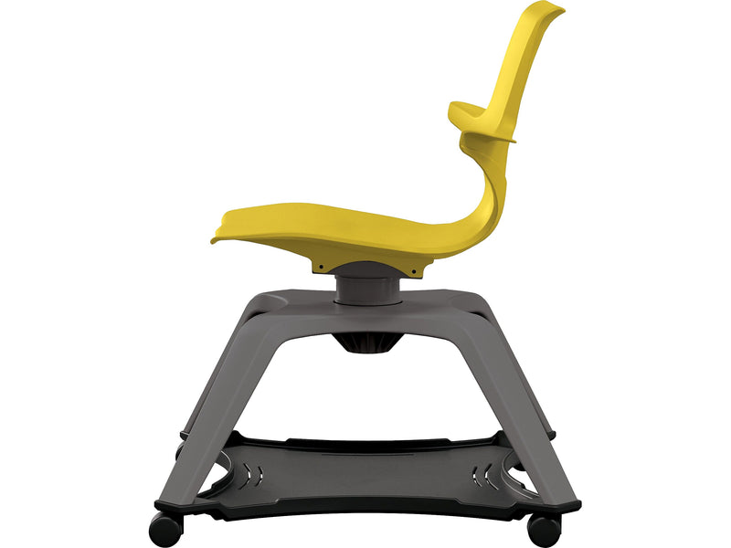 MooreCo Hierarchy Enroll Polypropylene School Chair, Yellow (54325-Yellow-WA-NN-SC)
