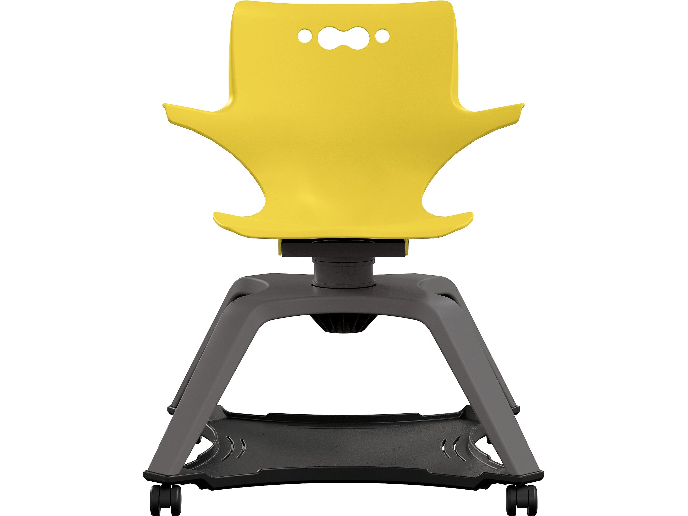 MooreCo Hierarchy Enroll Polypropylene School Chair, Yellow (54325-Yellow-WA-NN-SC)