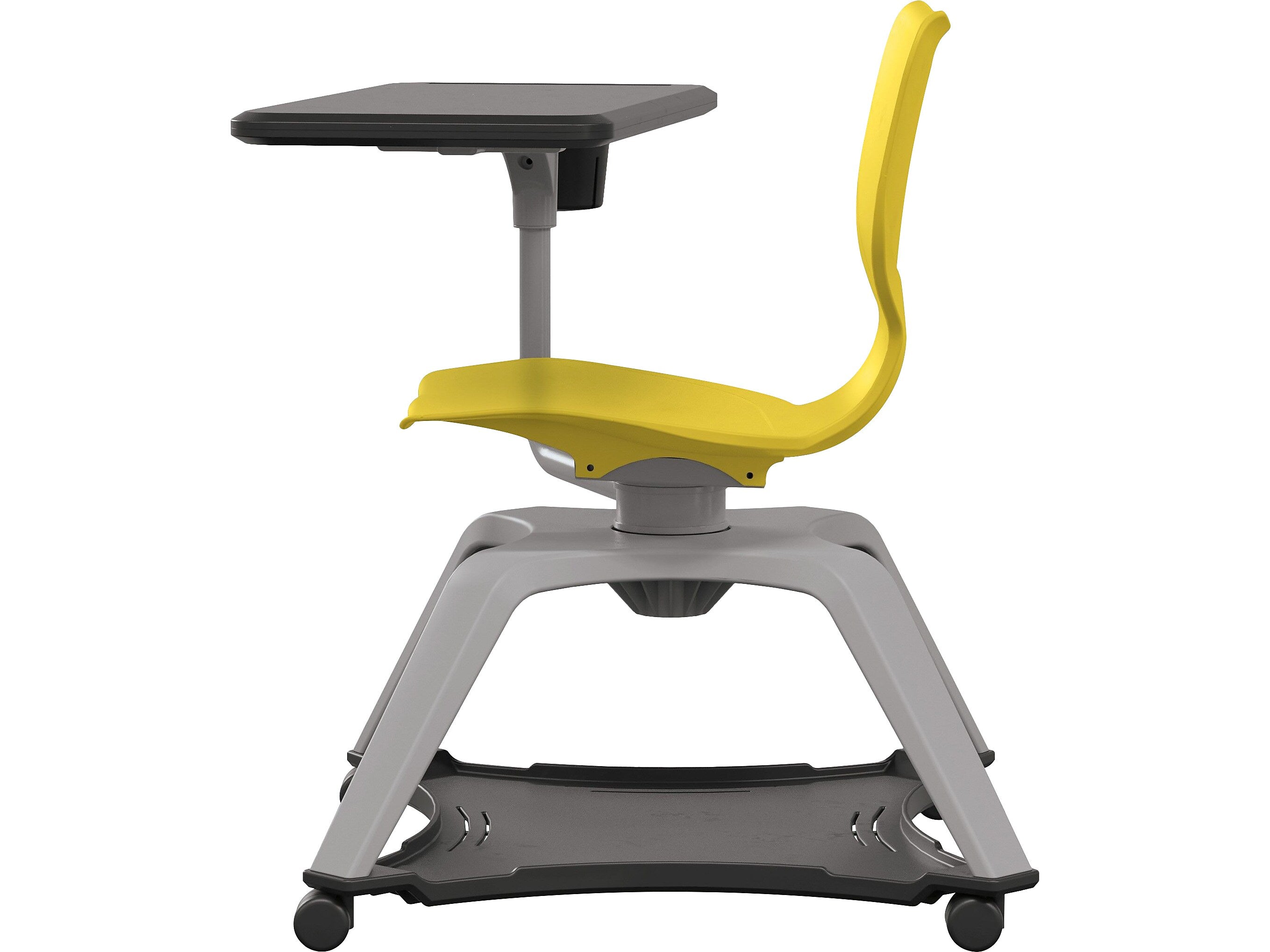 MooreCo Hierarchy Enroll Polypropylene School Chair, Yellow (54325-Yellow-NA-TC-SC)