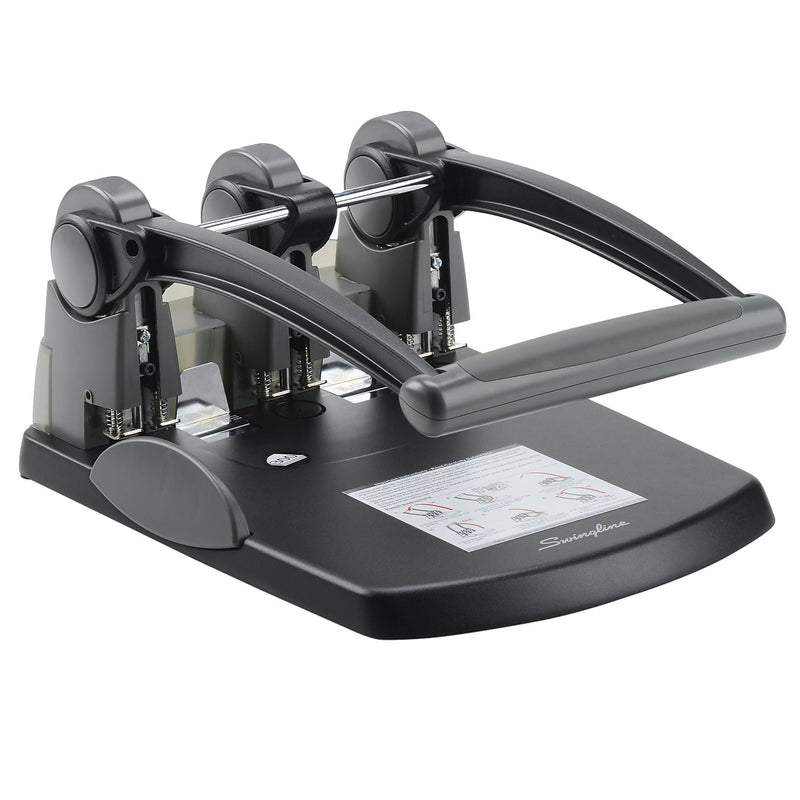 Swingline Extra High Capacity 3-Hole Punch, 300 Sheet Capacity, Black/Gray (A7074194)
