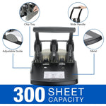 Swingline Extra High Capacity 3-Hole Punch, 300 Sheet Capacity, Black/Gray (A7074194)