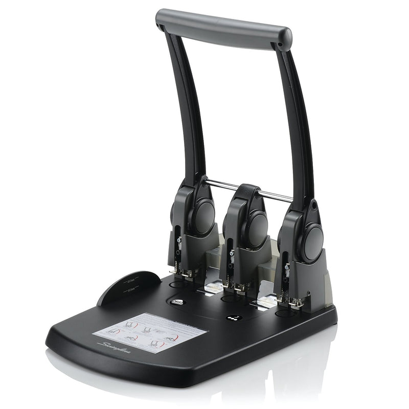 Swingline Extra High Capacity 3-Hole Punch, 300 Sheet Capacity, Black/Gray (A7074194)