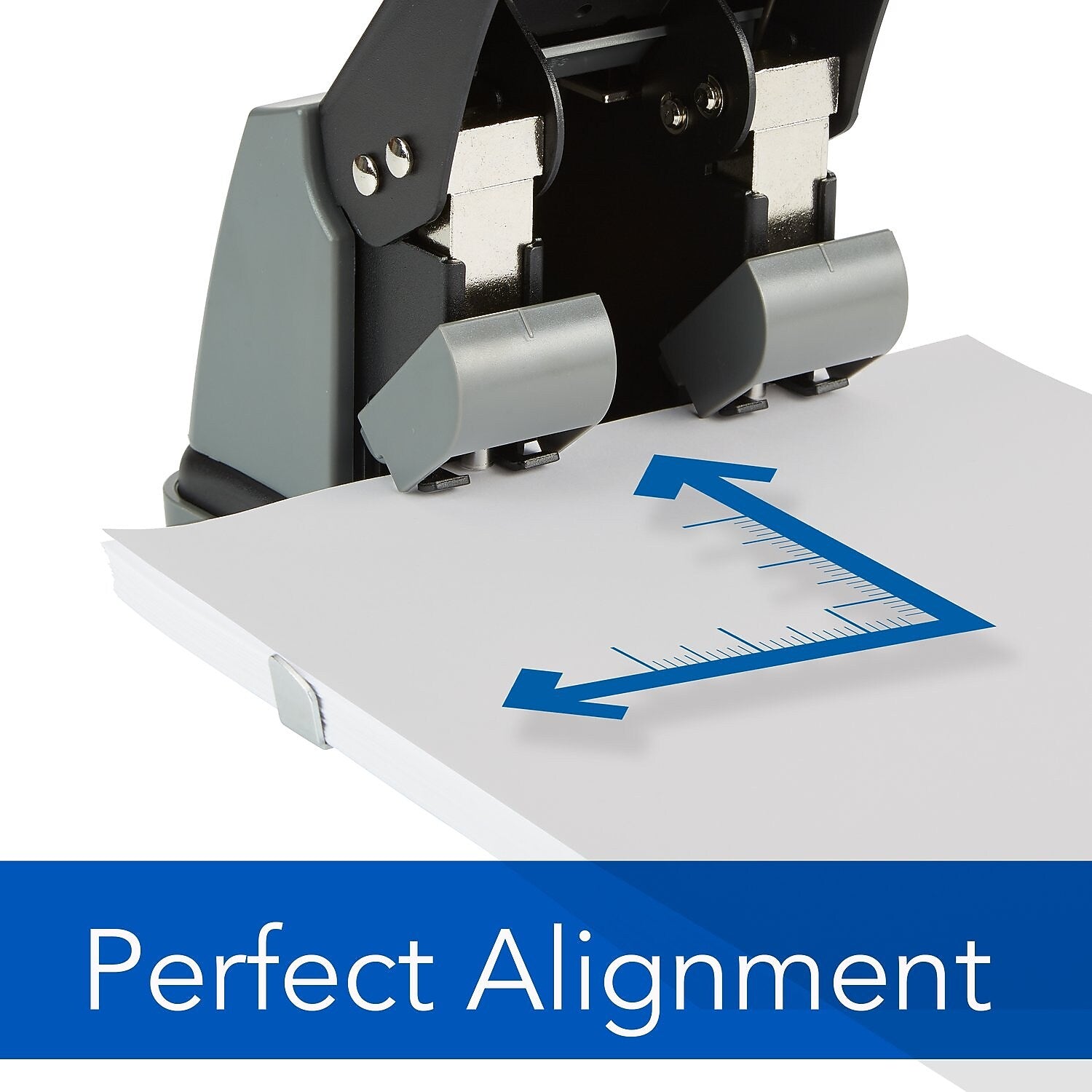 Swingline High Capacity 2-Hole Punch, 100 Sheet Capacity, Black/Gray (A7074190)