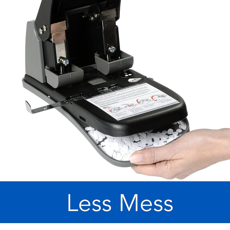 Swingline High Capacity 2-Hole Punch, 100 Sheet Capacity, Black/Gray (A7074190)
